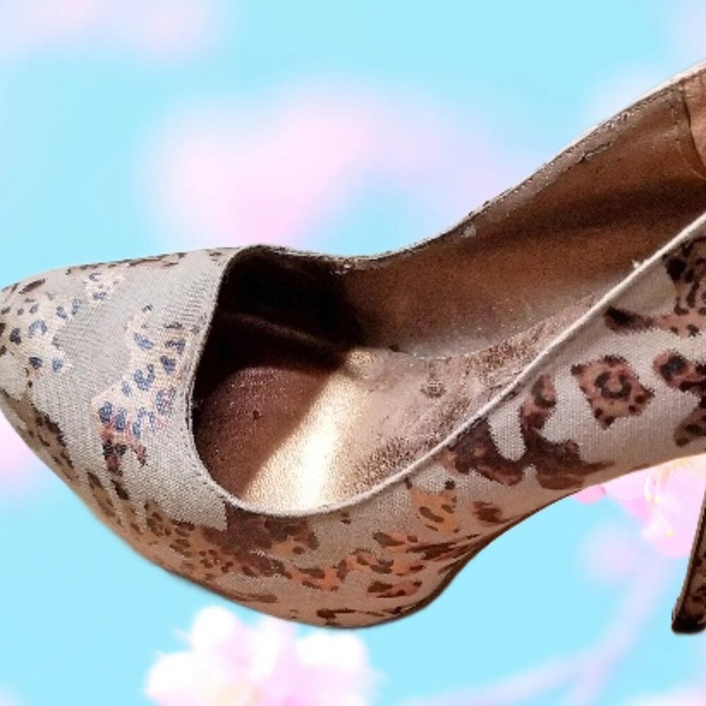 Opid Wild Print Heels Size 8.5